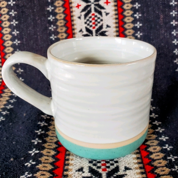 Teal & White Coffee Mug - Picture 3 of 3
